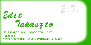 edit tapaszto business card